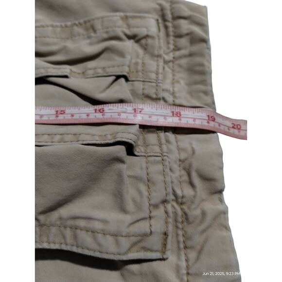 Y2K Abercrombie & Fitch Men's size 30 Distressed Tan Cargo Shorts Grungecore - Picture 5 of 12